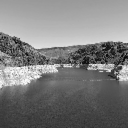 An up-sampled image of the Hoover dam. The image is up-sampled to 256 $$\times$$ 256 from a 128 $$\times$$ 128 image.