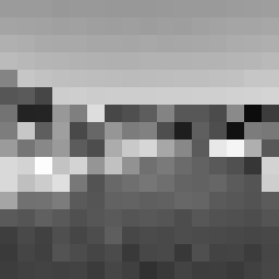 An up-sampled image of the Hoover dam. The image is up-sampled to 256 $$\times$$ 256 from a 16 $$\times$$ 16 image.